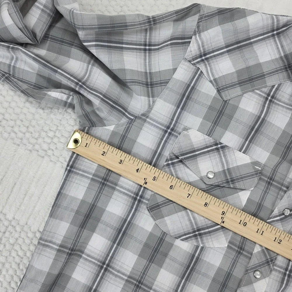 Levis Pearl Snap Western Shirt Mens M Plaid Cowboy Ranch Rodeo